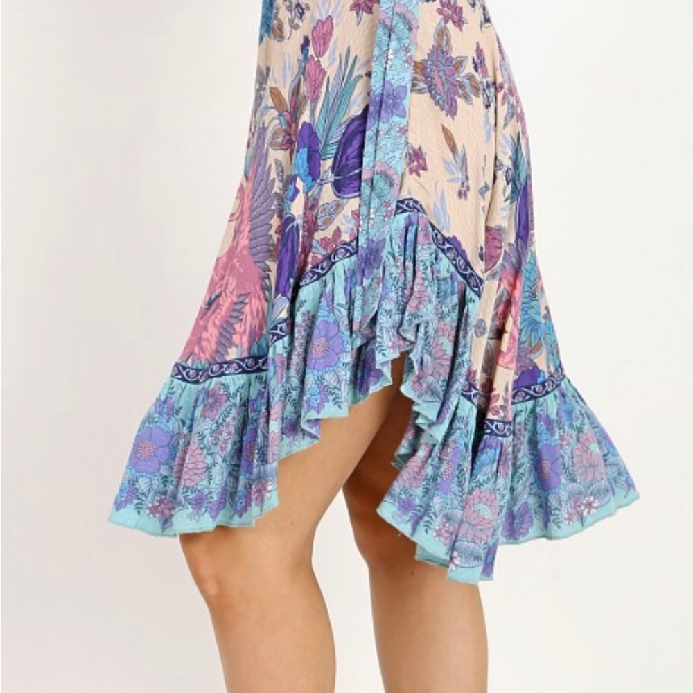 Spell & Gypsy Collective Siren Song Skirt in Pastel Blue & Purple